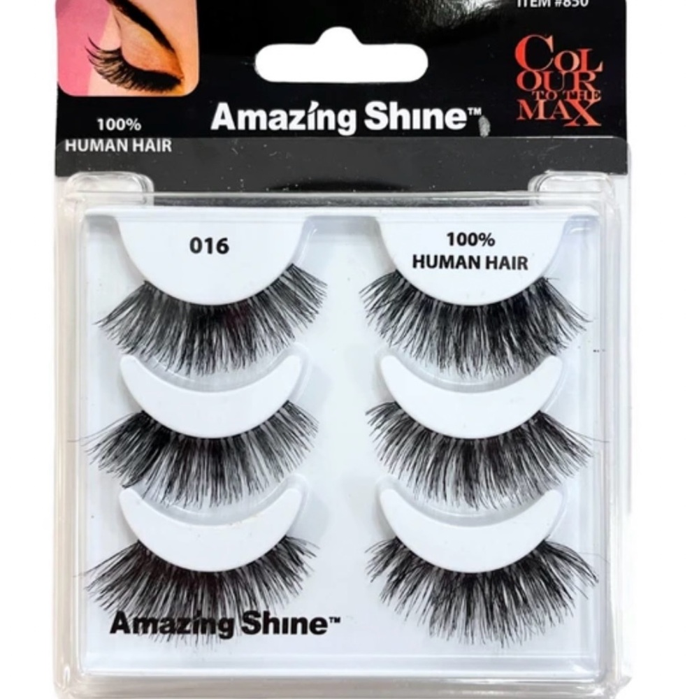 Amazing Shine Colour To The Max 100% human hair 3 Pairs eyelashes